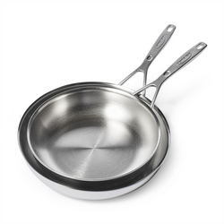 Demeyere Industry5 Stainless Steel Skillets, Set of 2 