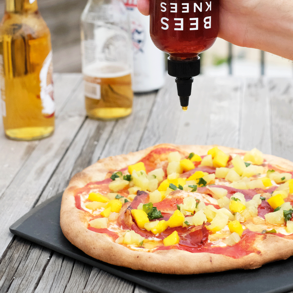 Double Spicy Honey Hawaiian Pizza