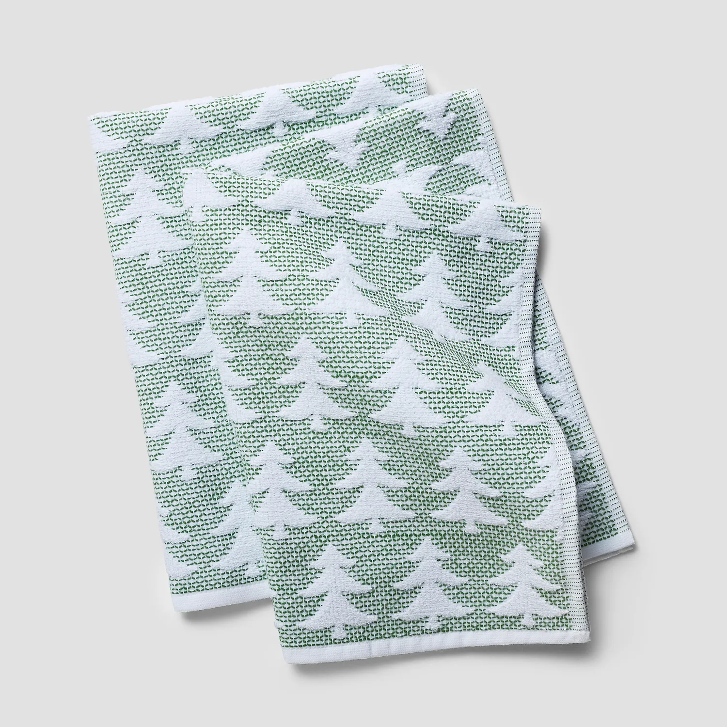 Sur La Table Waffle-Weave Tree Towels, Set of 2