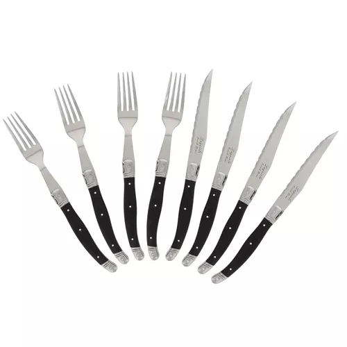 French Home Laguiole 8-Piece Steak Knife and Fork Set