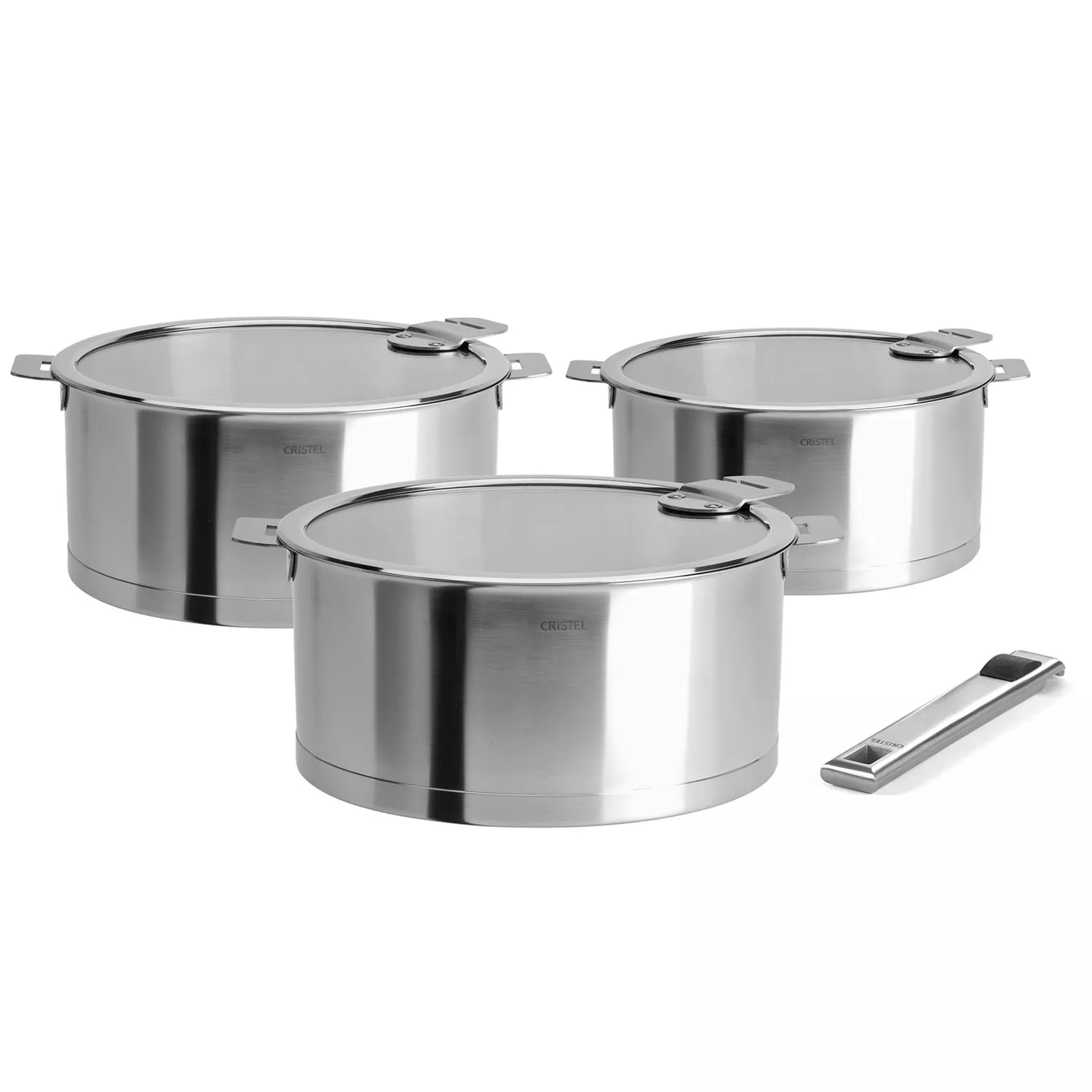 17 Pieces Pots and Pans Set, Nonstick Detachable Handle Cookware
