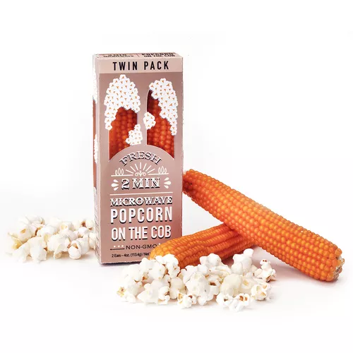 Wabash Family Farms Microwave Popcorn on the Cob, 2-Pack