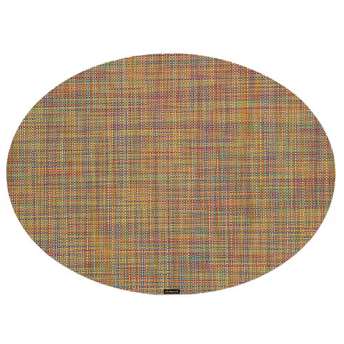 Chilewich Mini Basketweave Oval Placemat, 14&#34; x 19.25&#34;