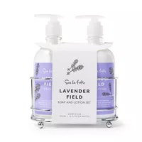 Sur La Table Lavender Field Soap & Lotion Caddy Set