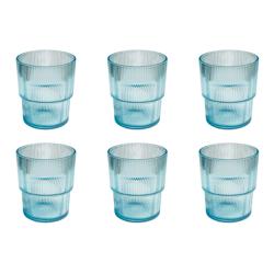 Tar Hong Ribbed Double Old-Fashioned Acrylic Glasses, Set of 6