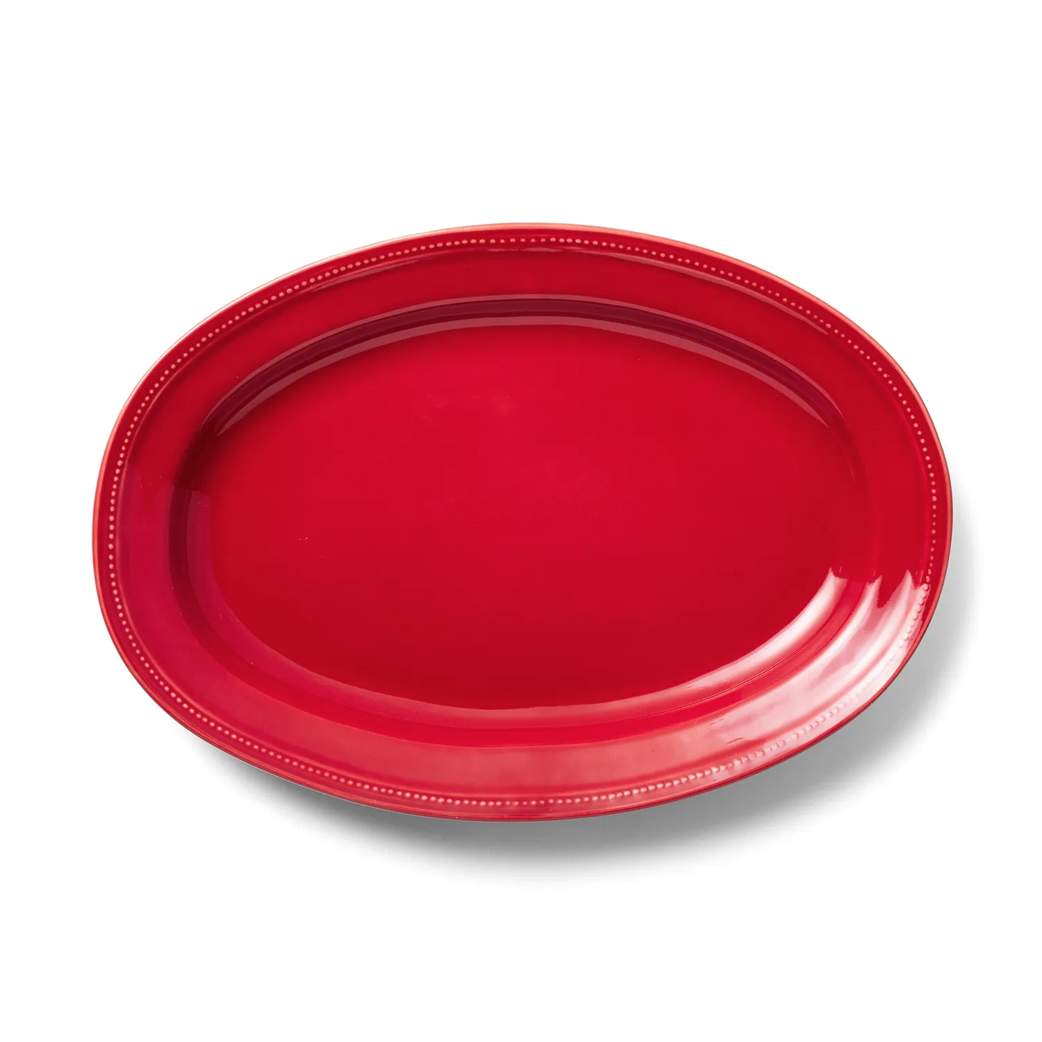 Sur la table Pearl Red Oval Platter