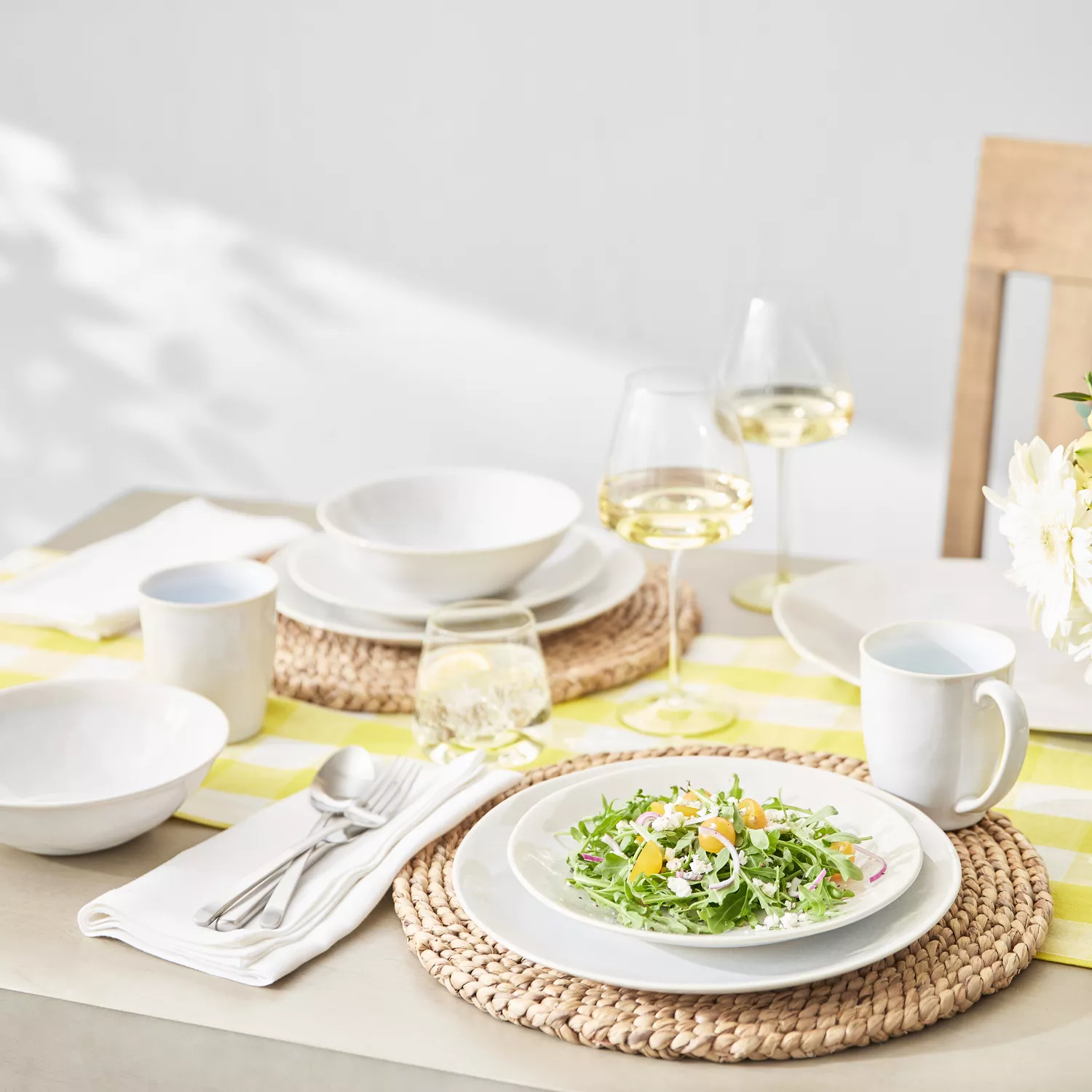 Sur La Table Cloud 12-Piece Dinnerware Set