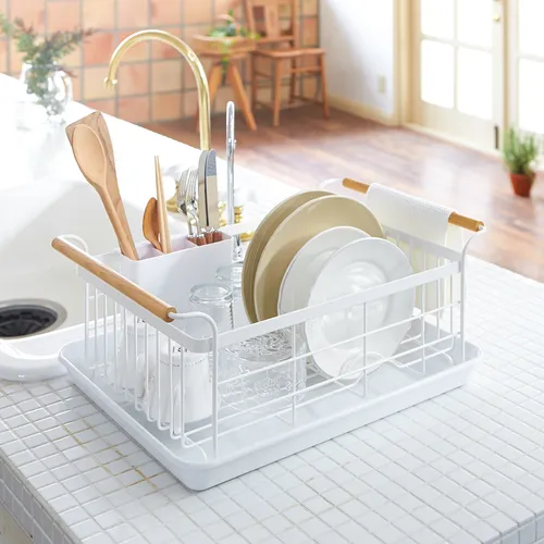 Yamazaki Tosca Steel & Wood Dish Rack