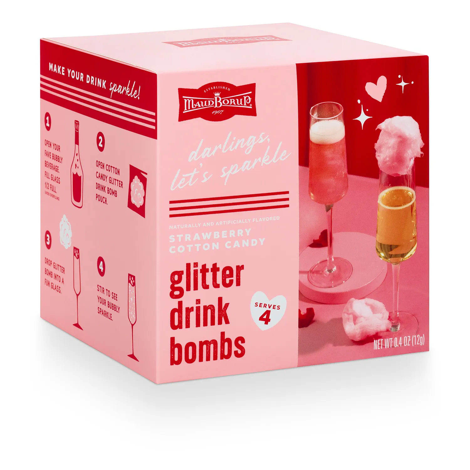 Maud Borup Cotton Candy Glitter Drink Bombs