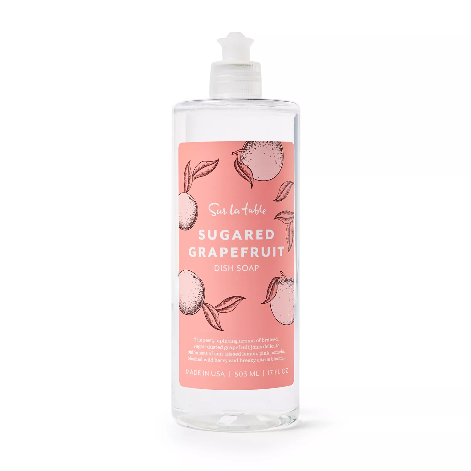 Sur La Table Sugared Grapefruit Dish Soap, 17 oz.