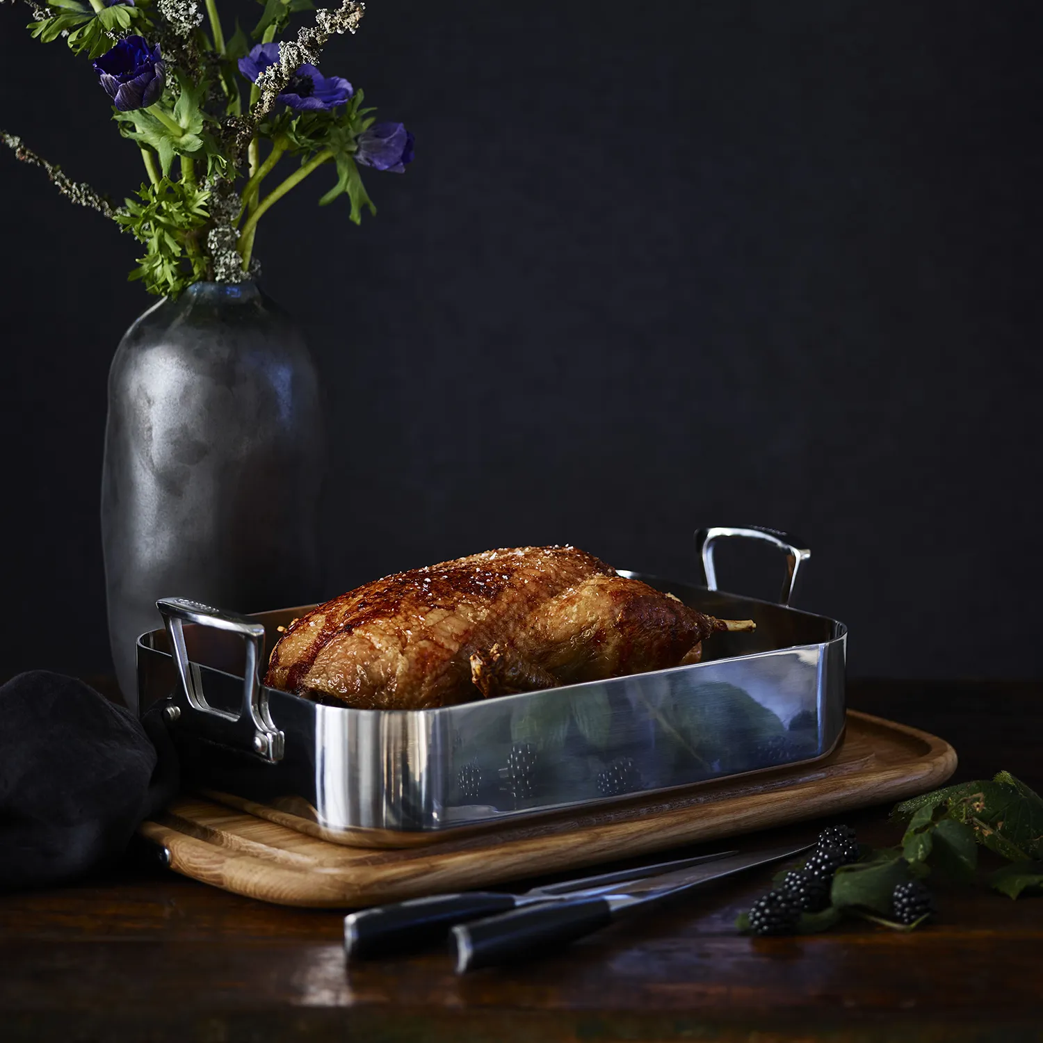 Scanpan Fusion 5 Stainless Steel Roaster, 17.25" x 9.5"