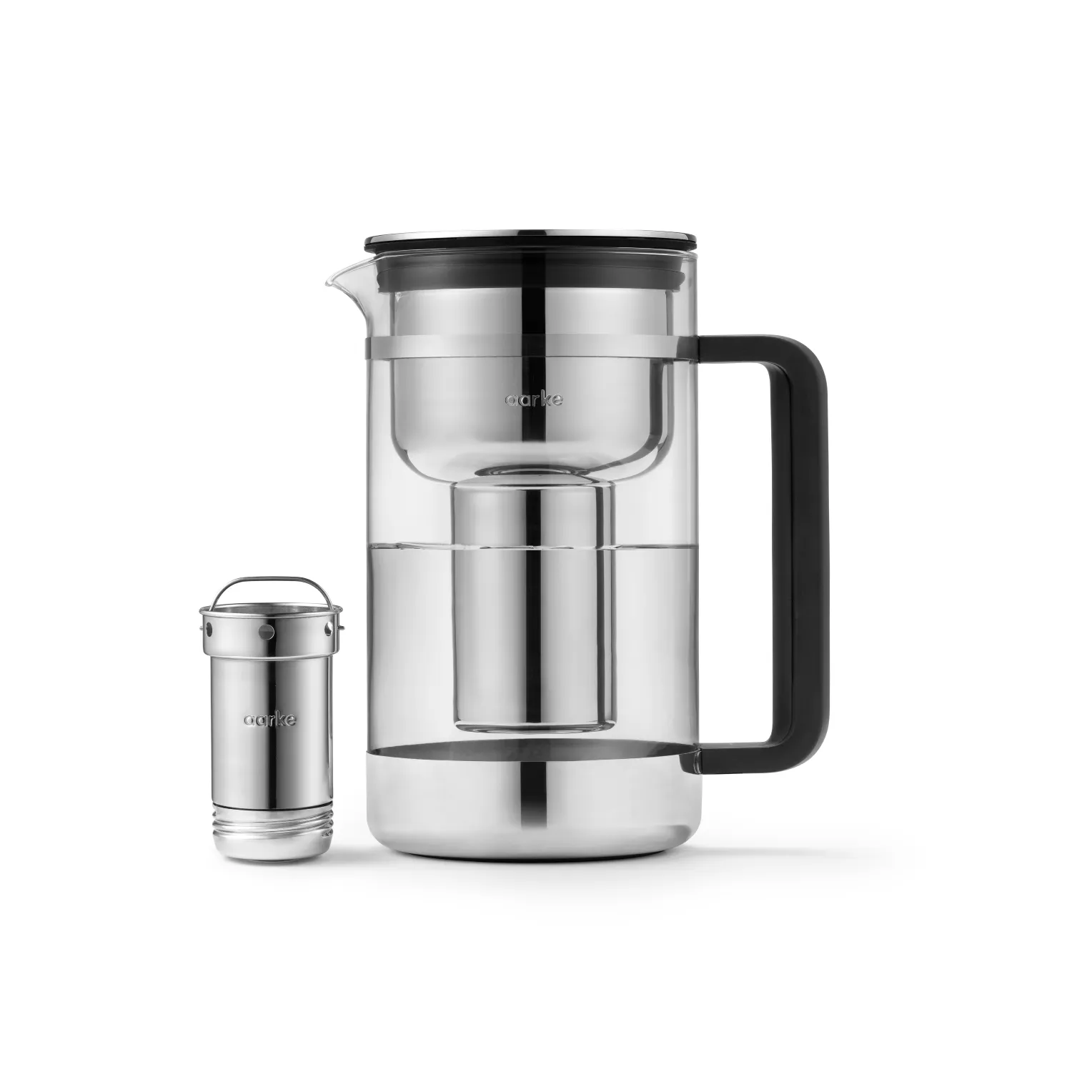 Aarke Glass Water Purifier Pitcher, 1.7L