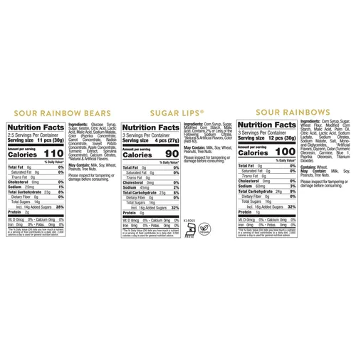 Sugarfina Sweet and Sour Bento Box, Set of 3