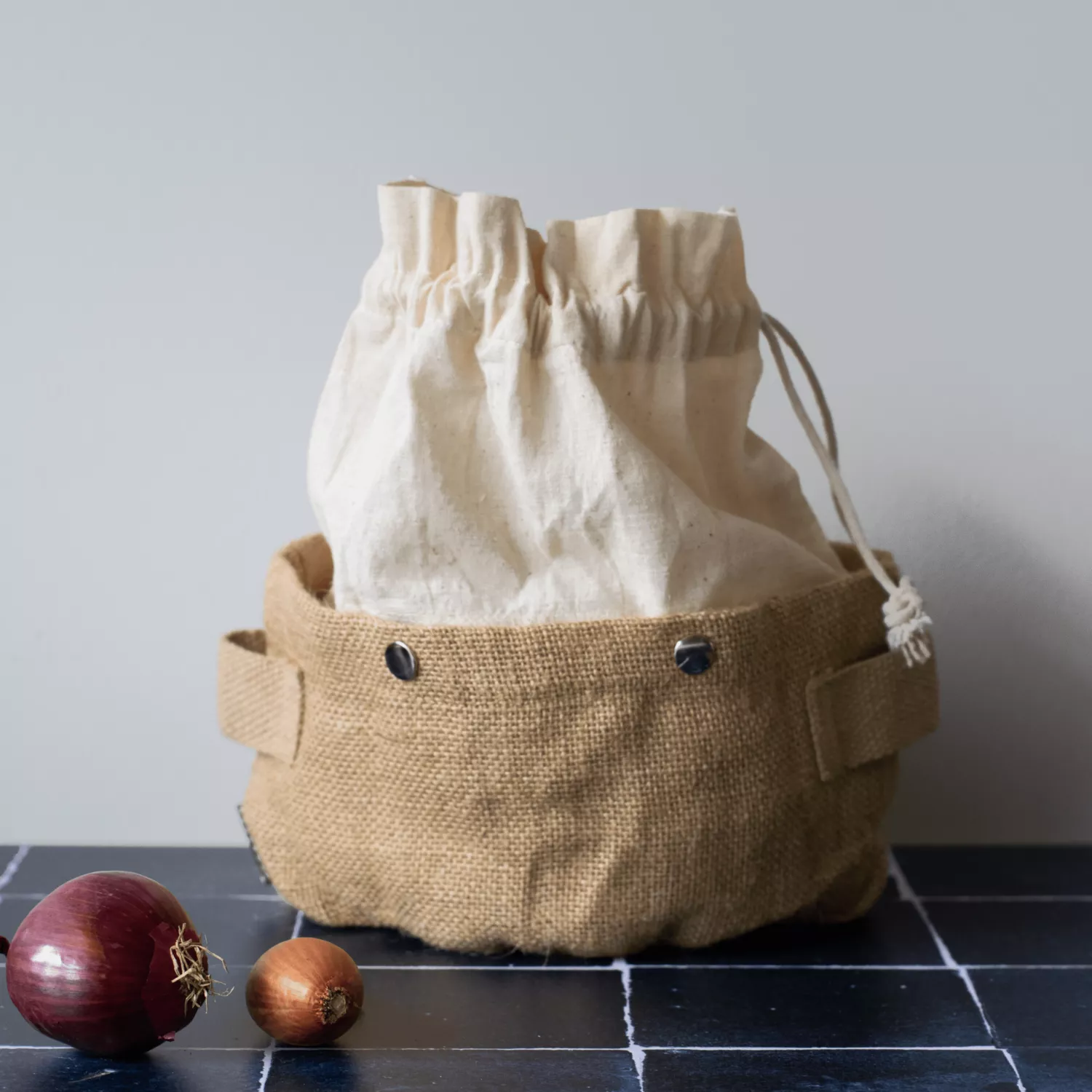 Pebbly Storage Baskets with Removeable Bags