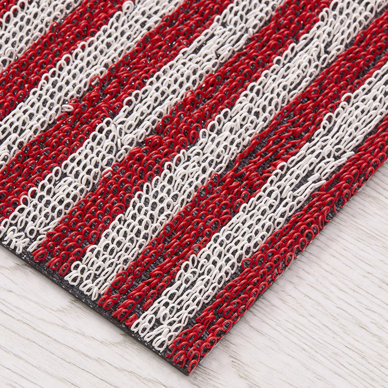 Chilewich Breton Stripe Shag Rug, Candy