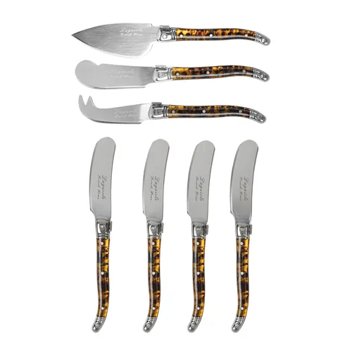 French Home 7-Piece Laguiole Cheese Knife & Spreader Set, 7 Piece