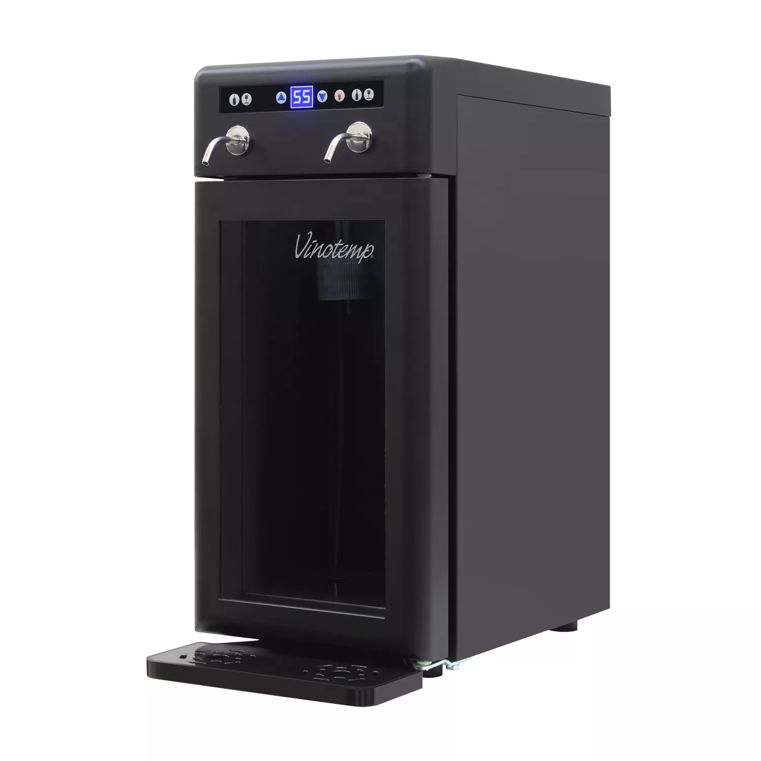 Vinotemp 2Bottle Wine Dispenser with Drip Tray & Push Button Controls
