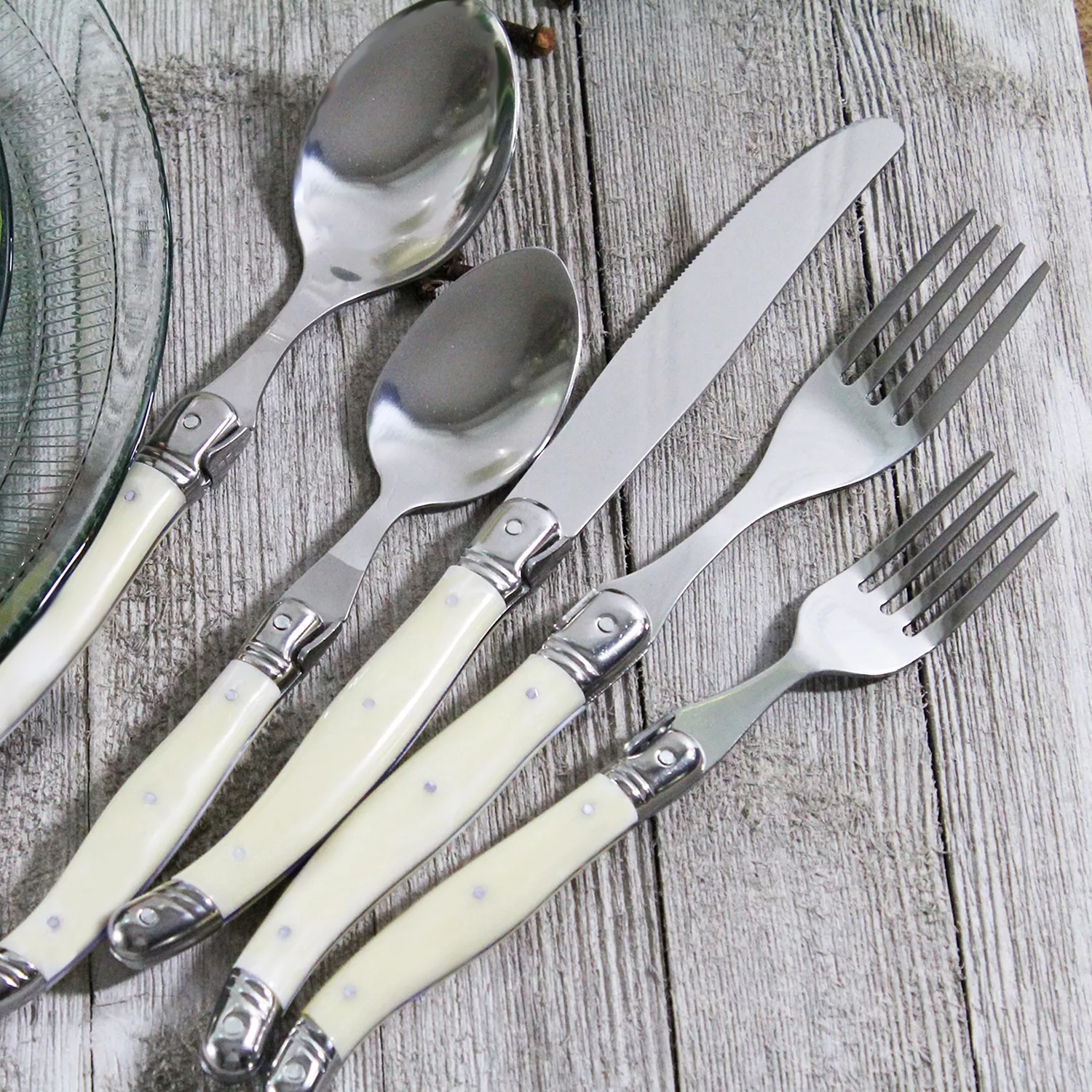 French Home Laguiole Stainless Steel Flatware, 20-Piece Set