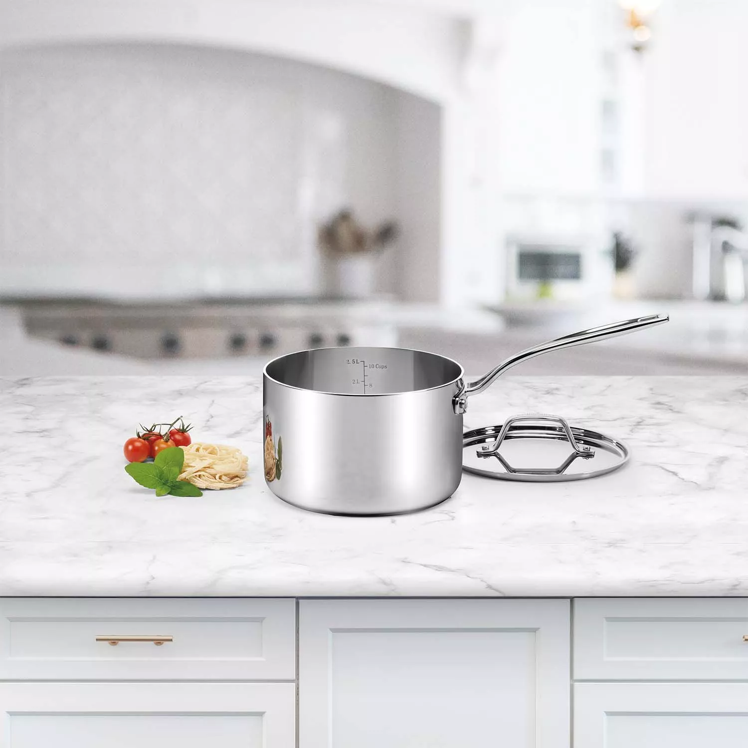 Cuisinart 5-Ply Stainless Steel Saucepan with Lid