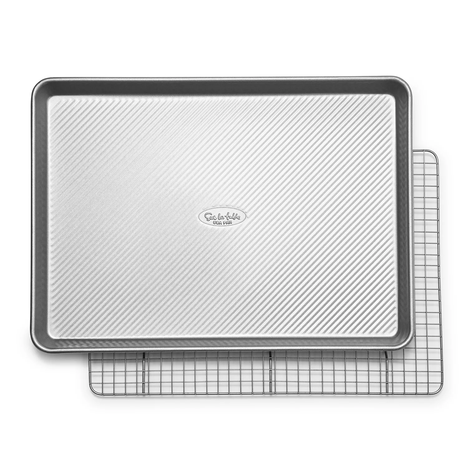 Sur La Table Platinum Pro Half Sheet Pan & Nonstick Cooling Rack Set