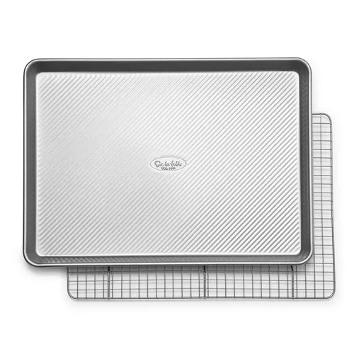 Sur La Table Platinum Pro Half Sheet Pan & Nonstick Cooling Rack Set
