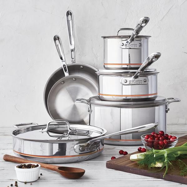 All-Clad Copper Core 10-Piece Cookware Set - thumbnail 3