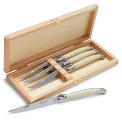 Dubost Laguiole Ivory Steak Knives, Set of 4 Great steak knives!