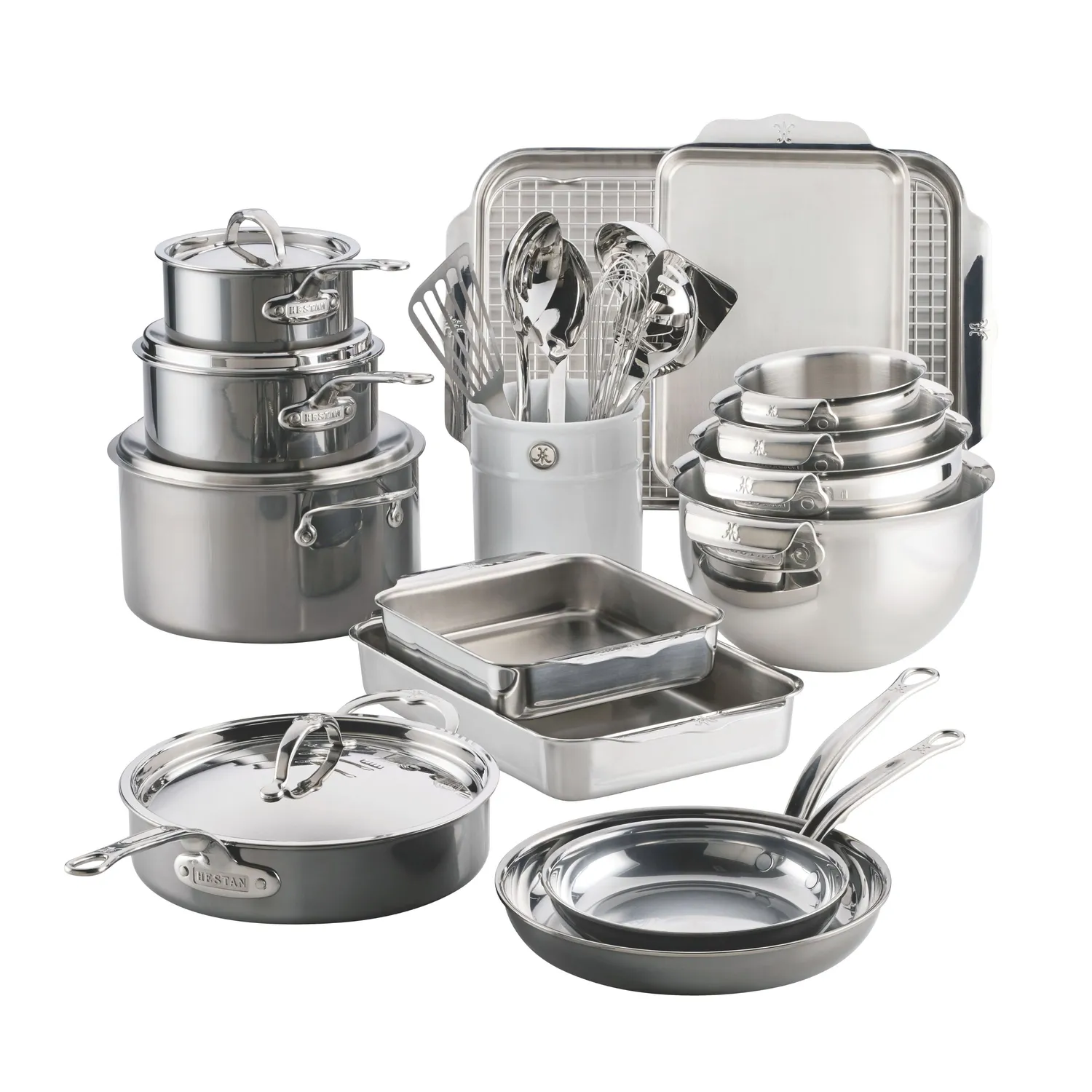 Hestan NanoBond Titanium & Provisions Stainless Steel 27-Piece Cookware Set