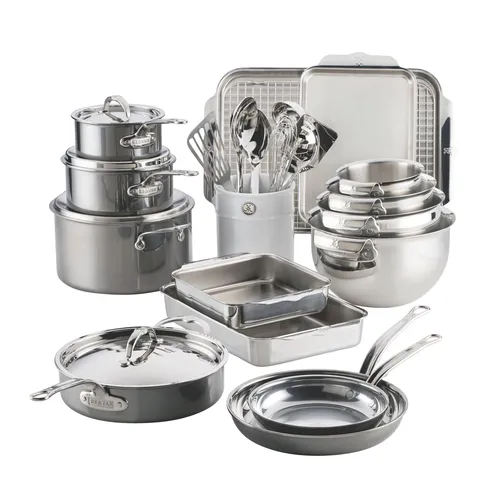 Hestan NanoBond Titanium & Provisions Stainless Steel 27-Piece Cookware Set
