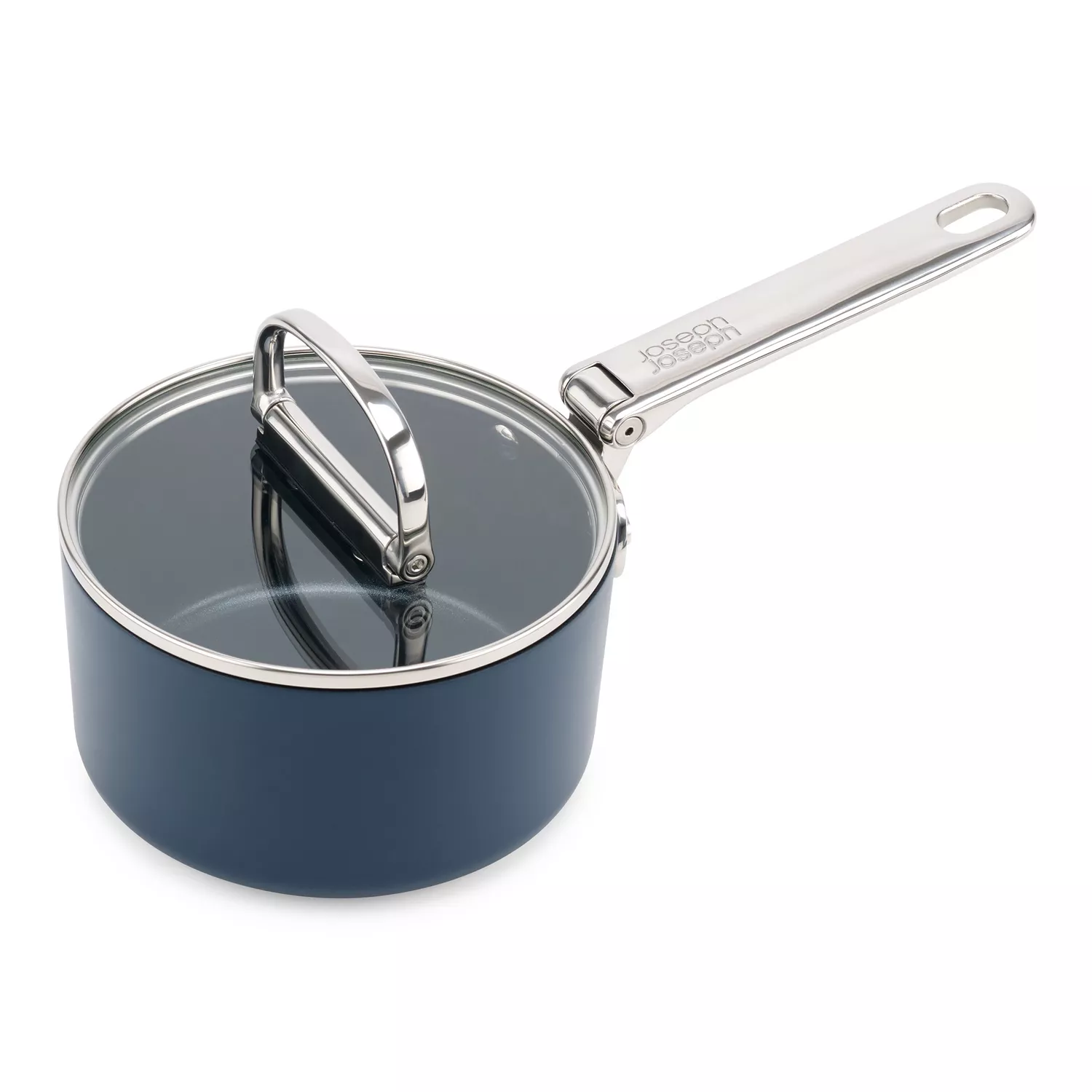 Joseph Joseph Space Ceramic Nonstick Saucepan with Folding Handle