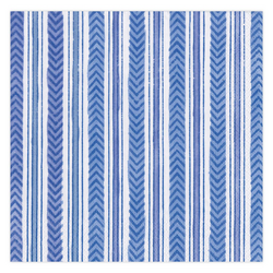 Carmen Stripe Blue Cocktail Napkins, Set of 20