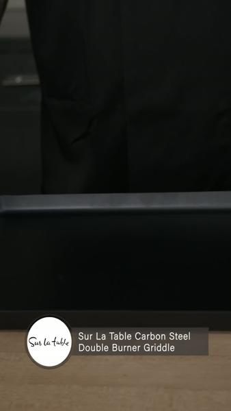 Sur La Table Carbon Steel Double Burner Griddle, 17" x 11"