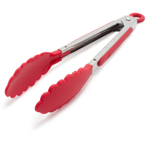 Sur La Table Silicone-Tipped Stainless Steel Mini Locking Tongs, 7&#34;