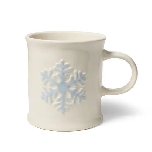 Sur la table Embossed Snowflake Mug