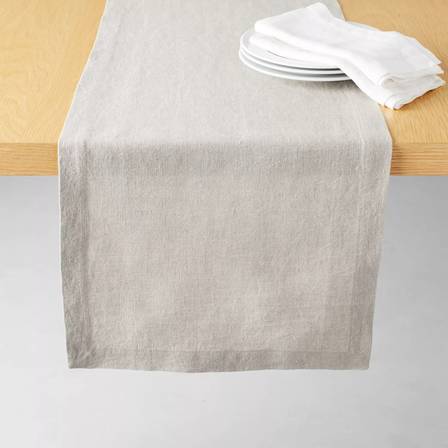 Sur La Table Natural Linen Table Runner, 108&#34; x 16&#34;