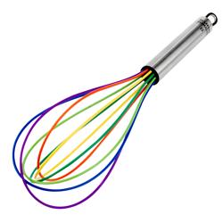 Silicone Rainbow Whisks, Balloon Whisk, 10"
