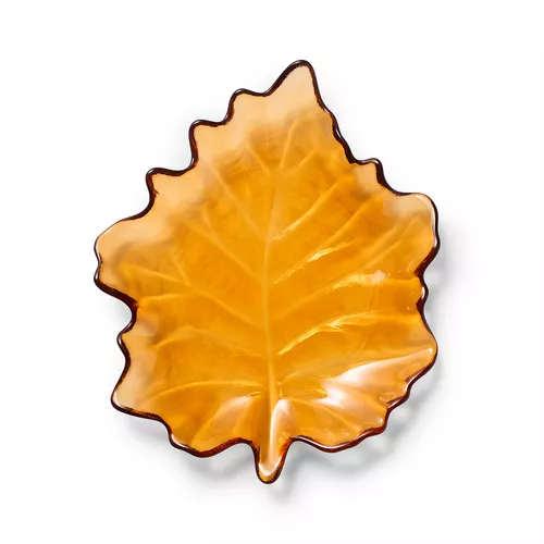Sur La Table Glass Leaf Plate