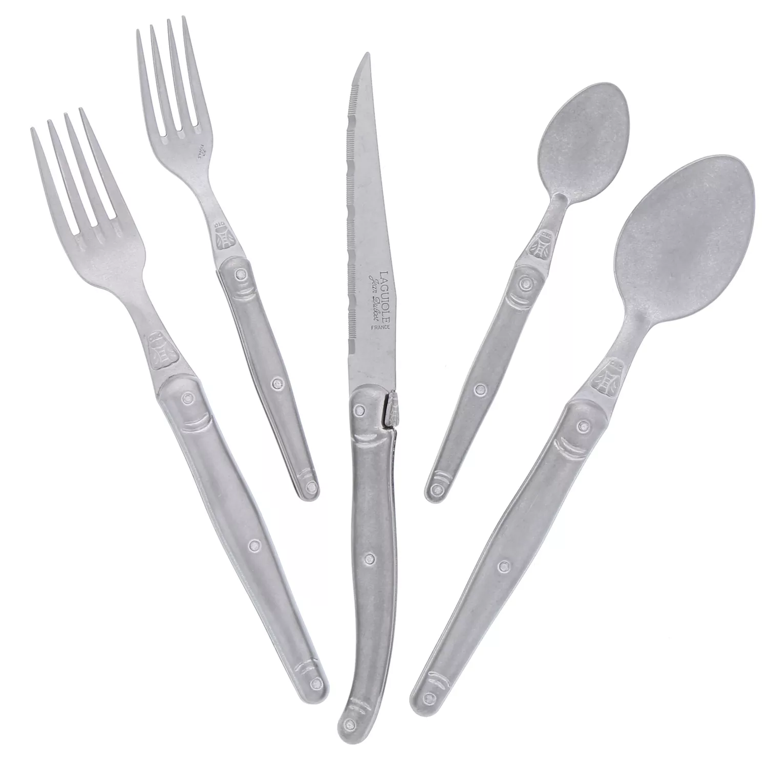 Dubost Stainless Steel Laguiole Flatware 20-Piece Flatware Set 