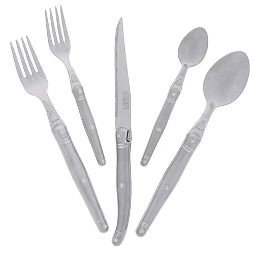 Dubost Stainless Steel Laguiole Flatware 20-Piece Flatware Set 
