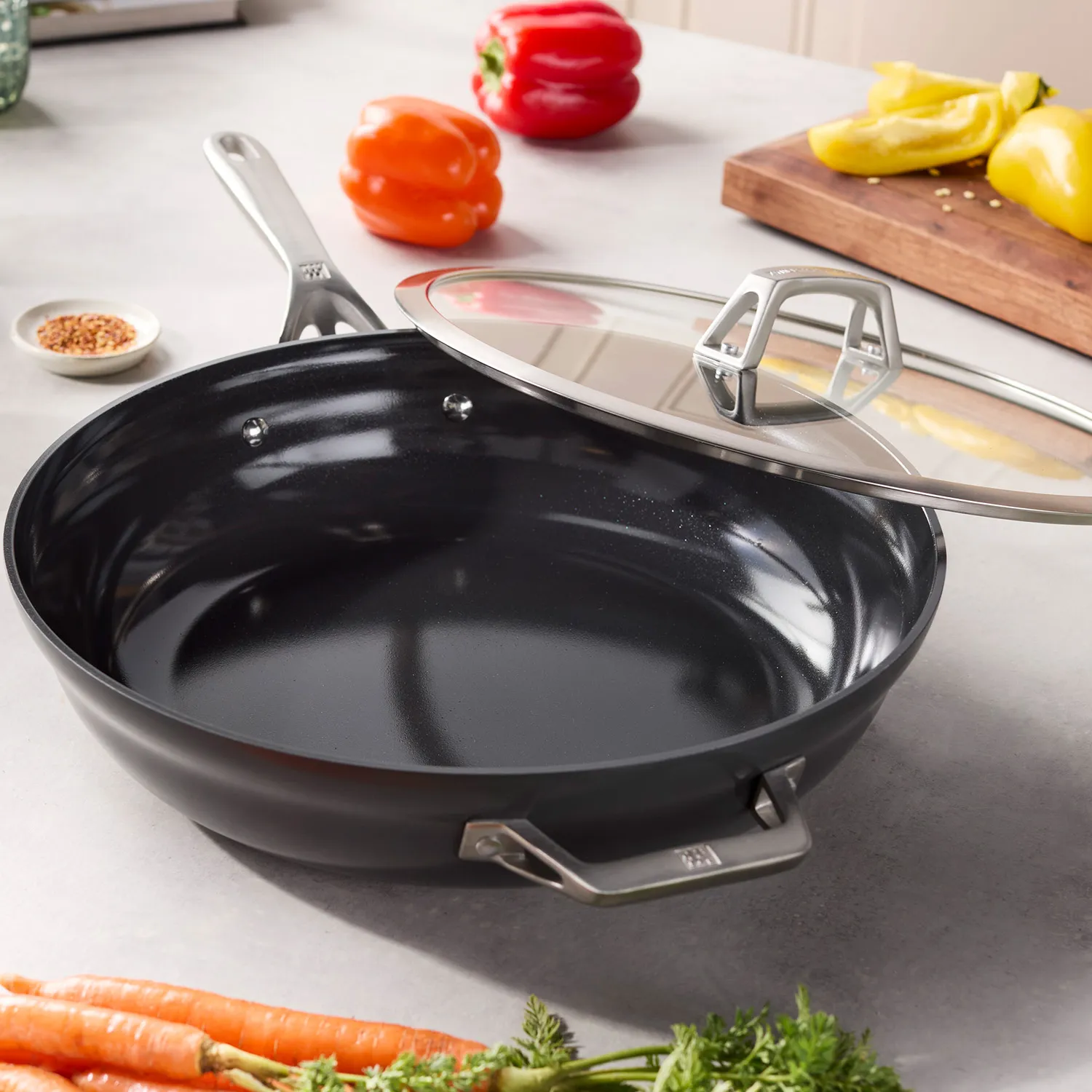 Zwilling Motion Hard-Anodized Ceramic Nonstick Sauté Pan, 5 qt.