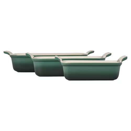 Le Creuset Heritage Stoneware 3-Piece Rectangular Baker Set