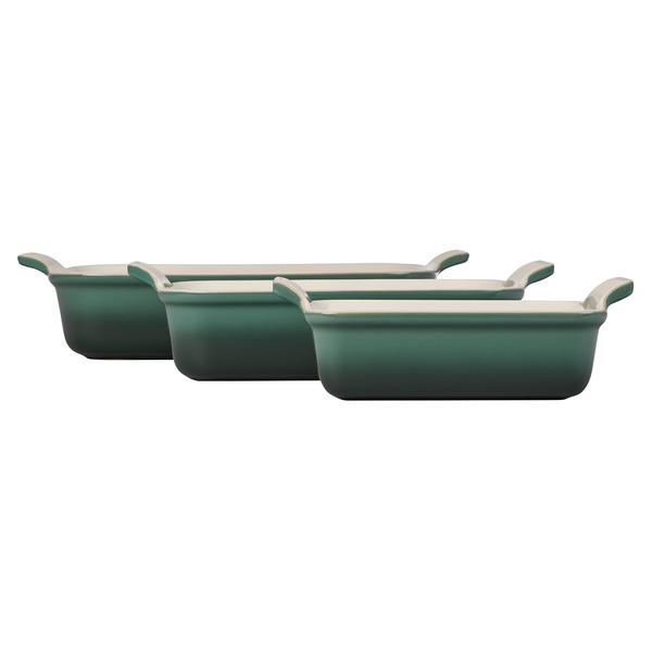 Le Creuset Heritage Stoneware 3-Piece Rectangular Baker Set - thumbnail 2