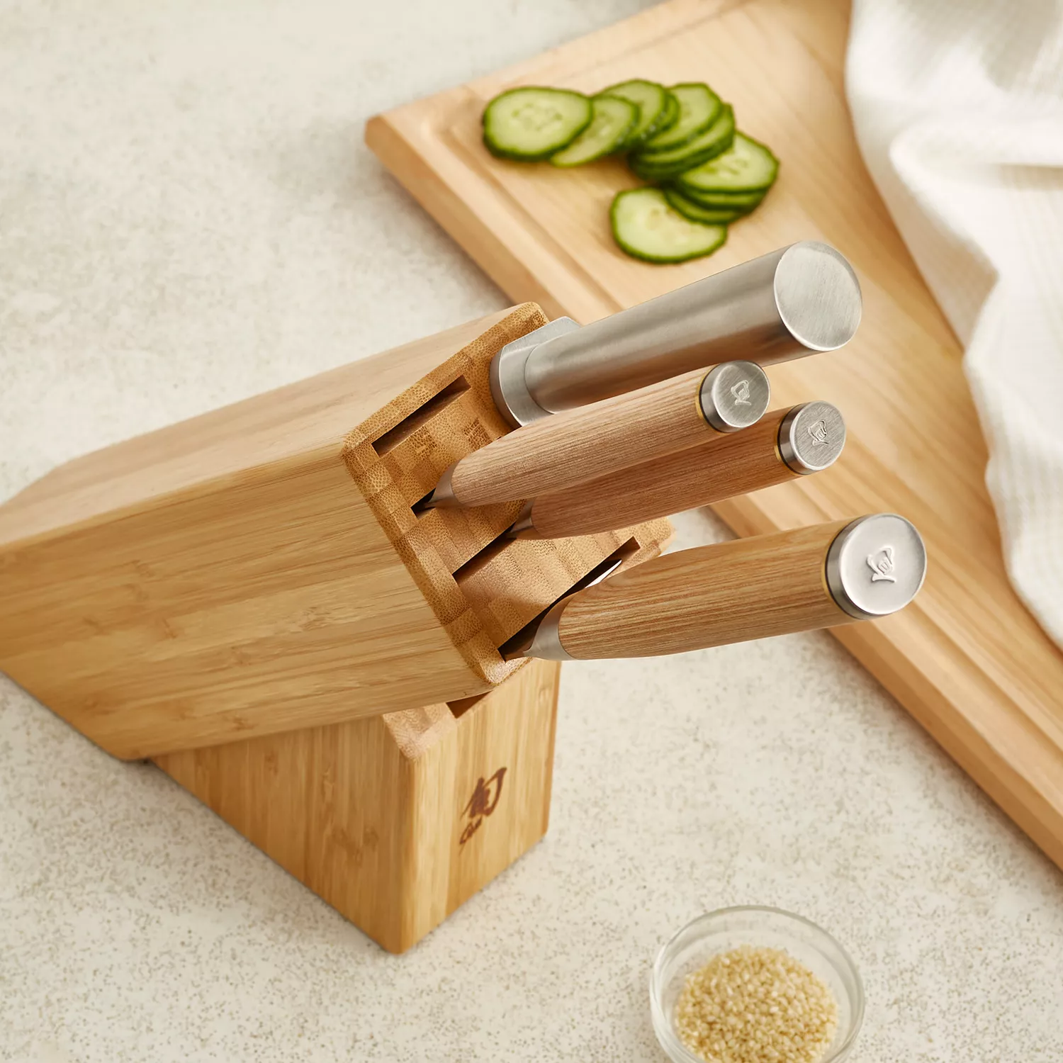 Shun Premier Blonde 5-piece Starter Block Set