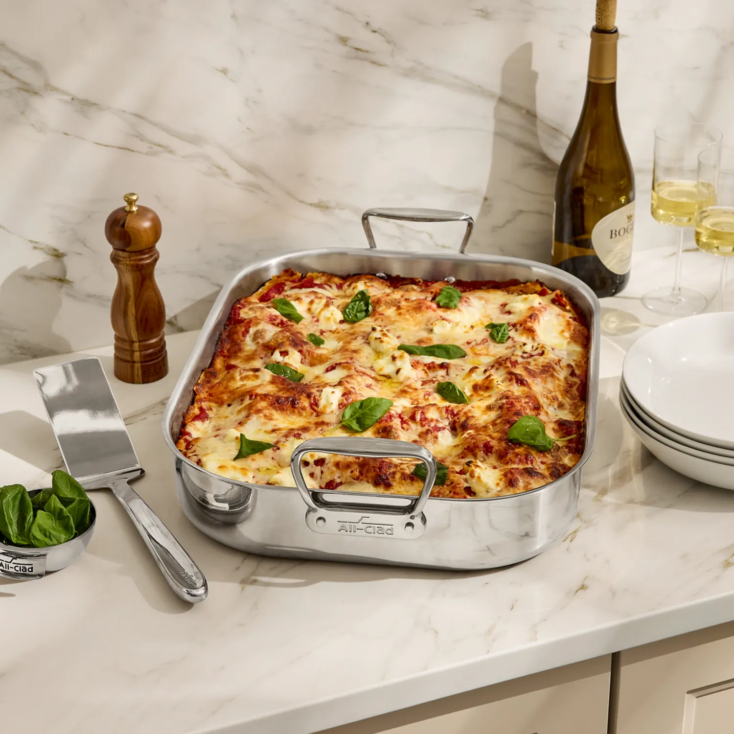 All-Clad Specialty Cookware Stainless Steel Roaster With Rack, 14"x18"