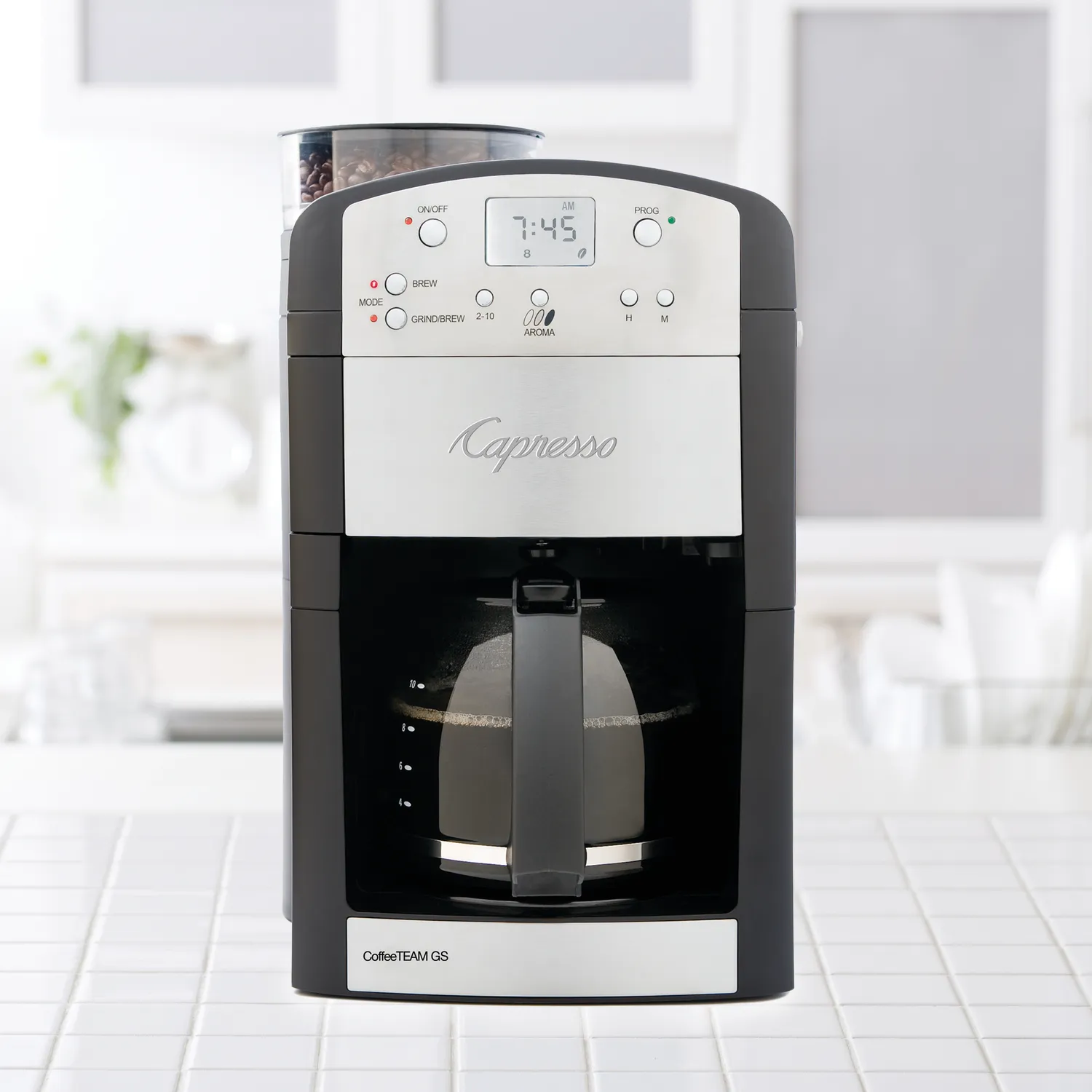 Capresso CoffeeTEAM GS Coffee Maker with Burr Grinder