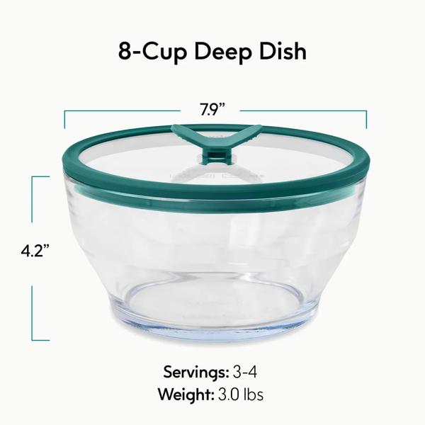 Anyday 8-Cup Round Glass Container - thumbnail 2