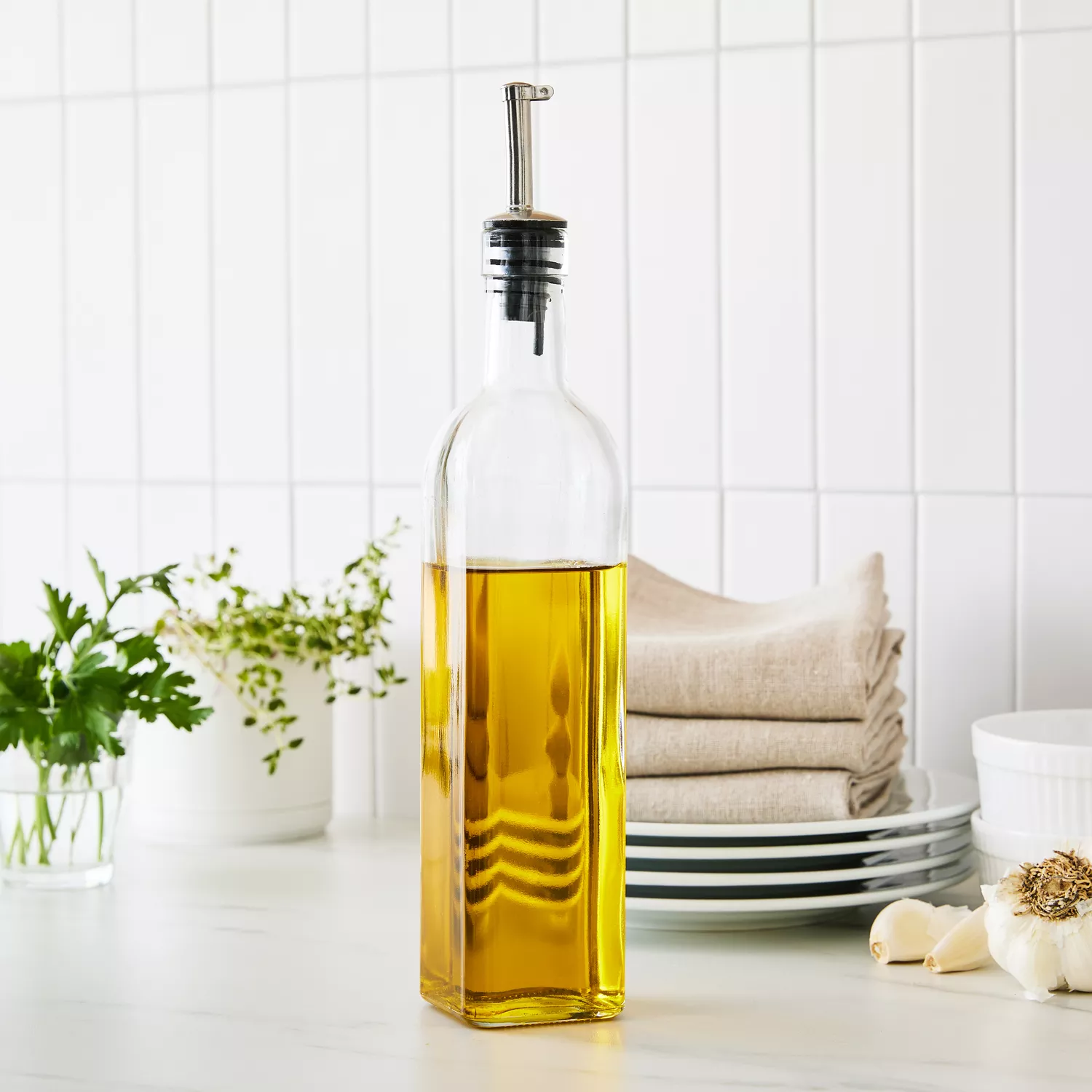 Glass Olive Oil Dispenser Bottle + Reviews