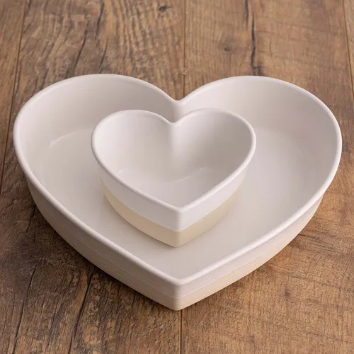 Mason Cash Rustic Charm Heart Dishes, Set of 2