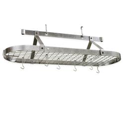 Enclume French Hammered Steel Oval Ceiling Pot Racks