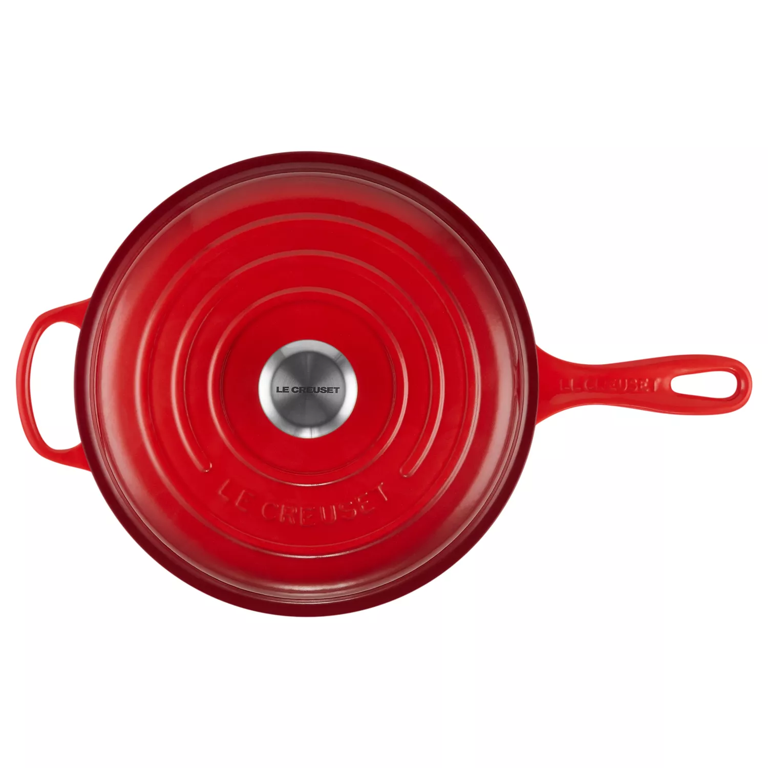 Le Creuset Signature 10.25 Cast Iron Square Skillet Grill - Cerise